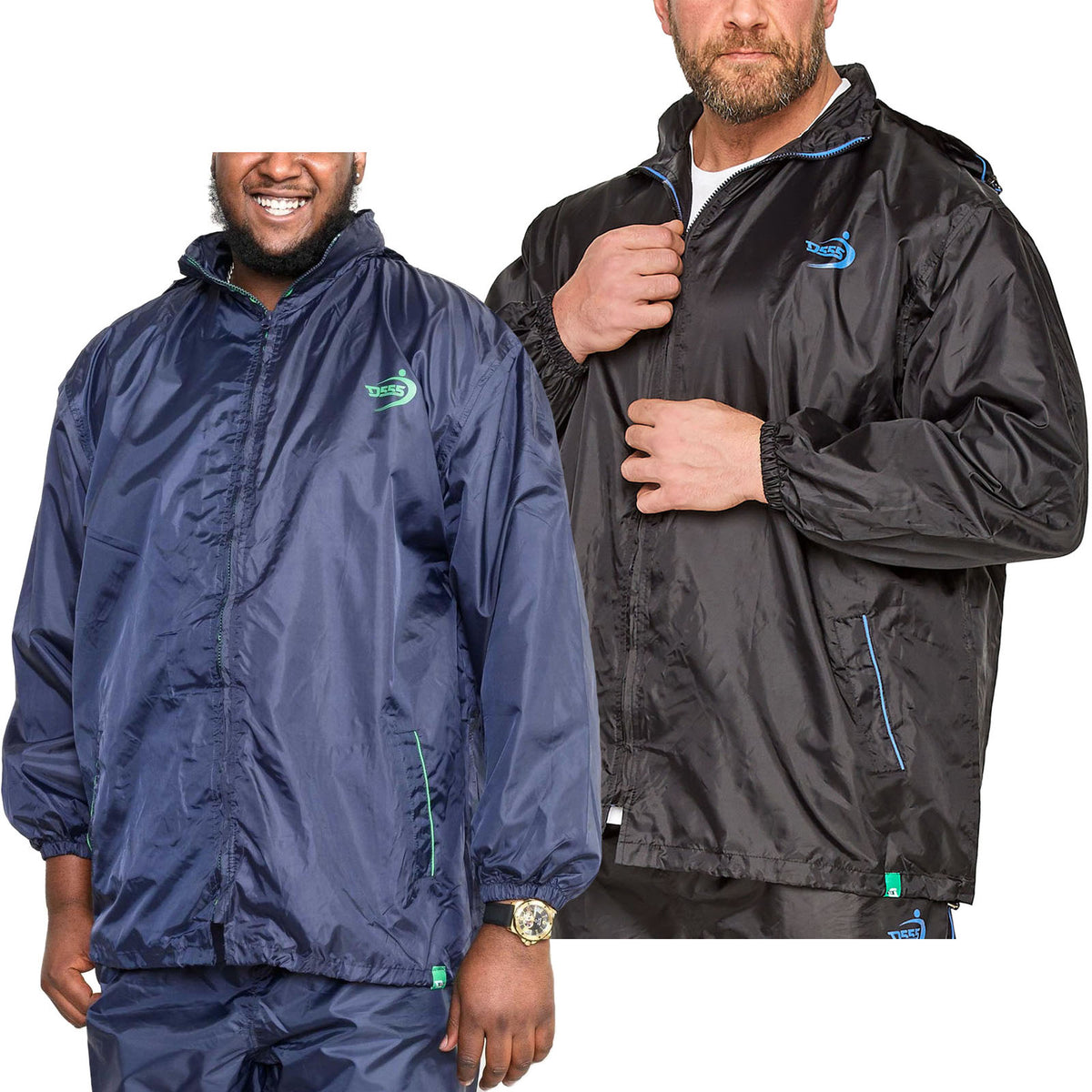 D555 Mens Zac Big & Tall Packaway Waterproof Rain Jacket – Avenue 85