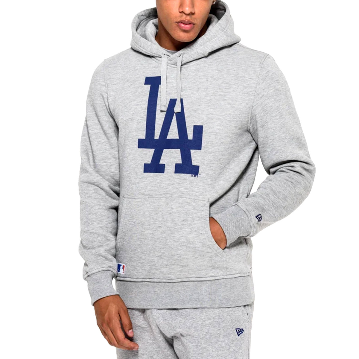 NEW ERA - Men - LA Dodgers Quarter Zip Hoodie - Royal/Grey - Nohble