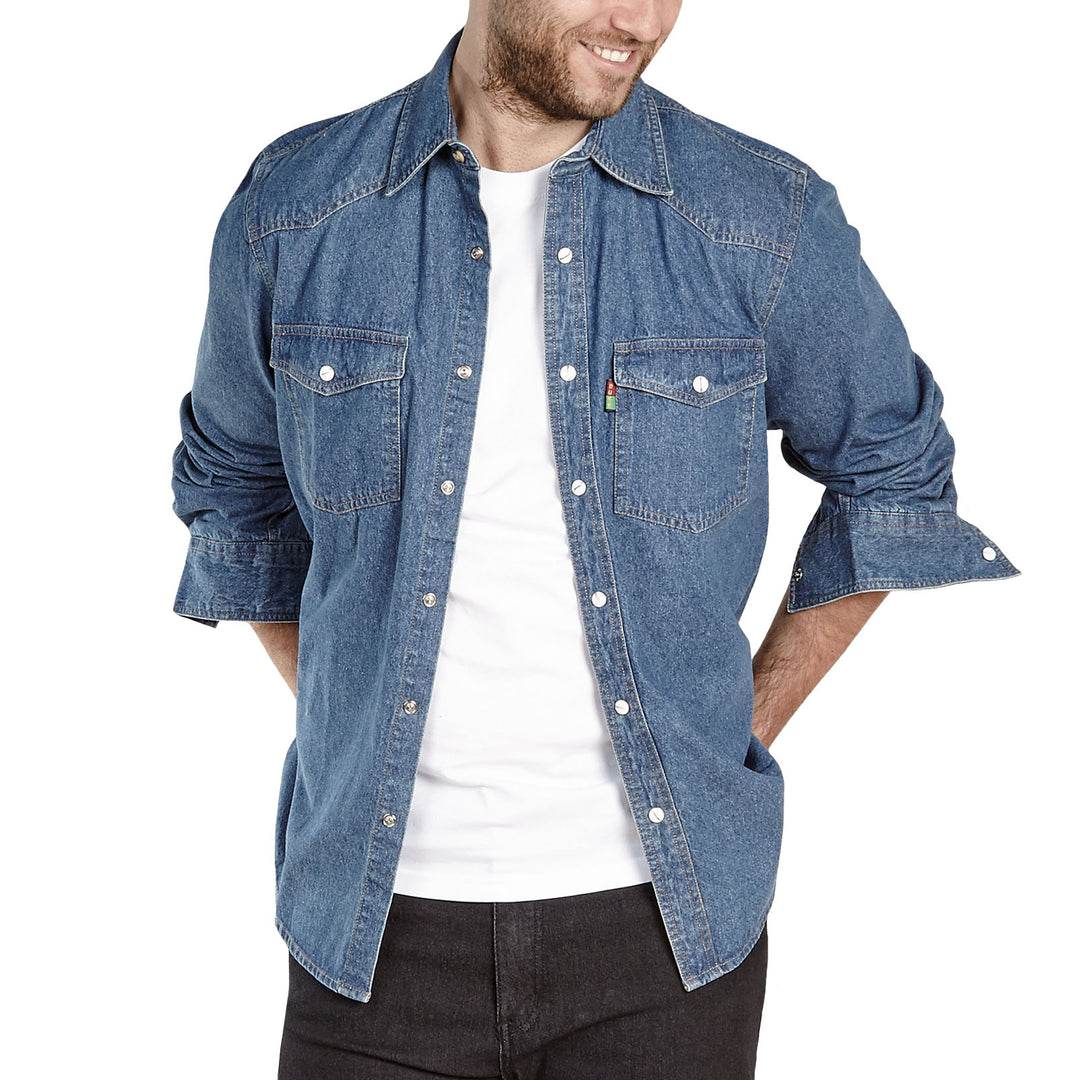 D555 Duke London Mens Western Style Denim Shirt – Avenue 85