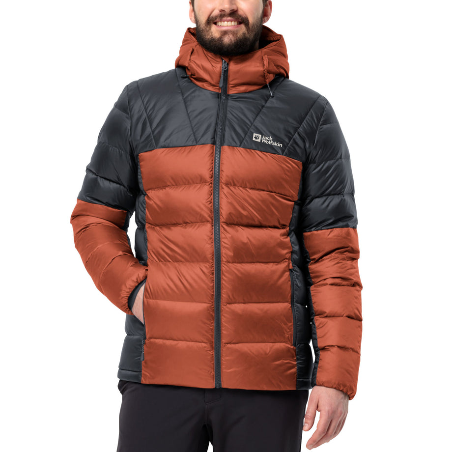 Jack Wolfskin Mens Nebelhorn Down Padded Windproof Coat Carmine Avenue 85