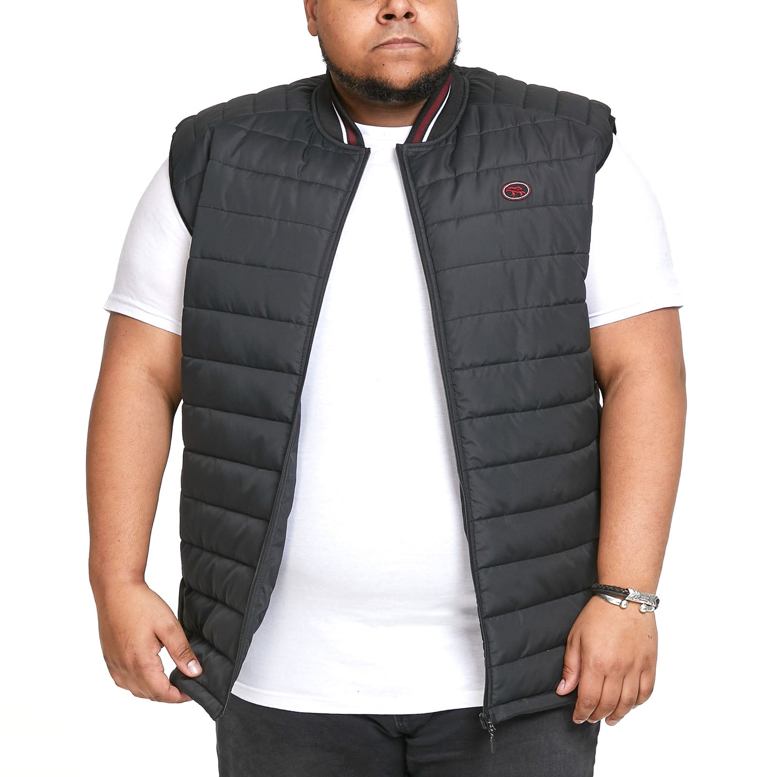 D555 Mens Ralph Big Tall Padded Puffer Gilet Black – Avenue 85