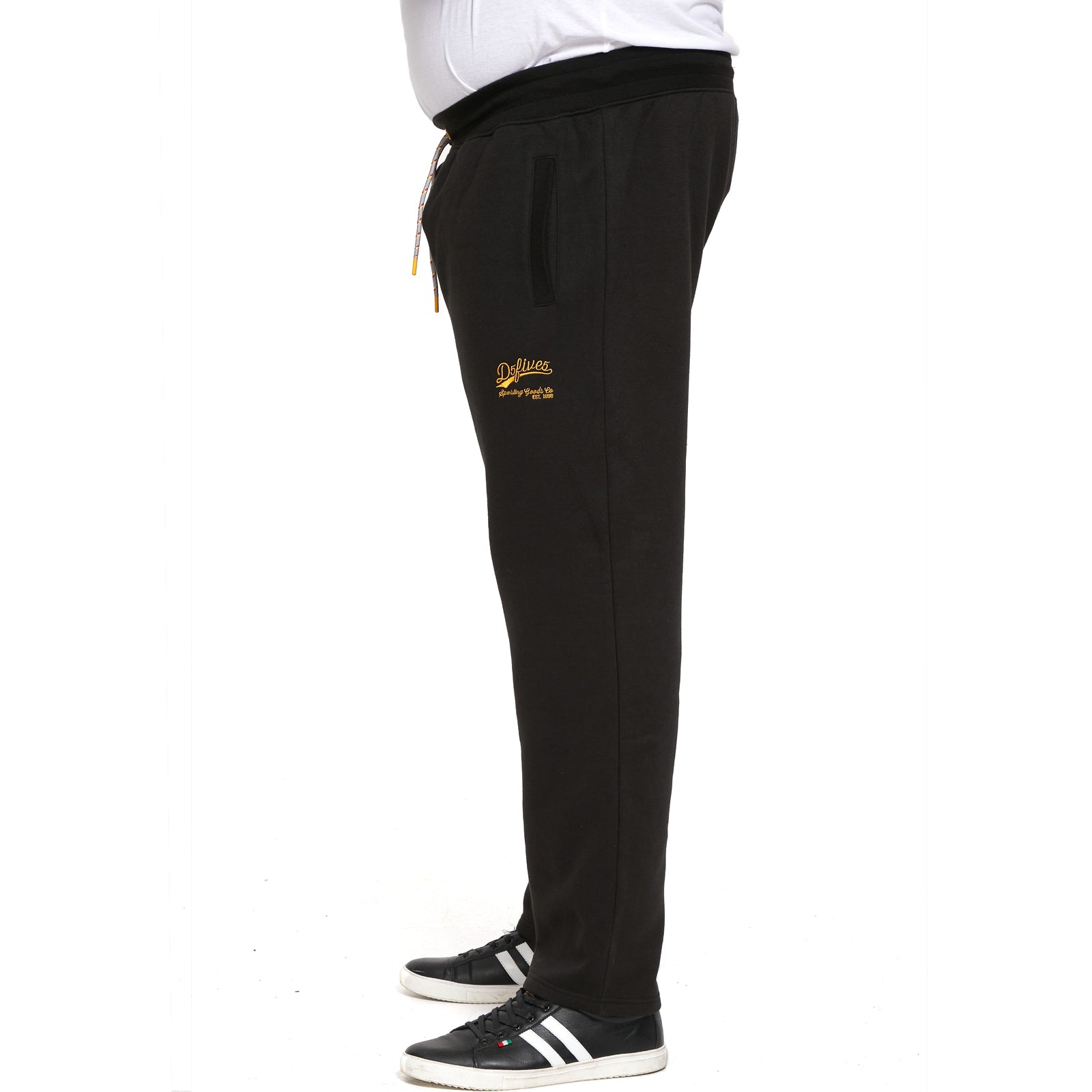 Bigdude Open Hem Joggers Black