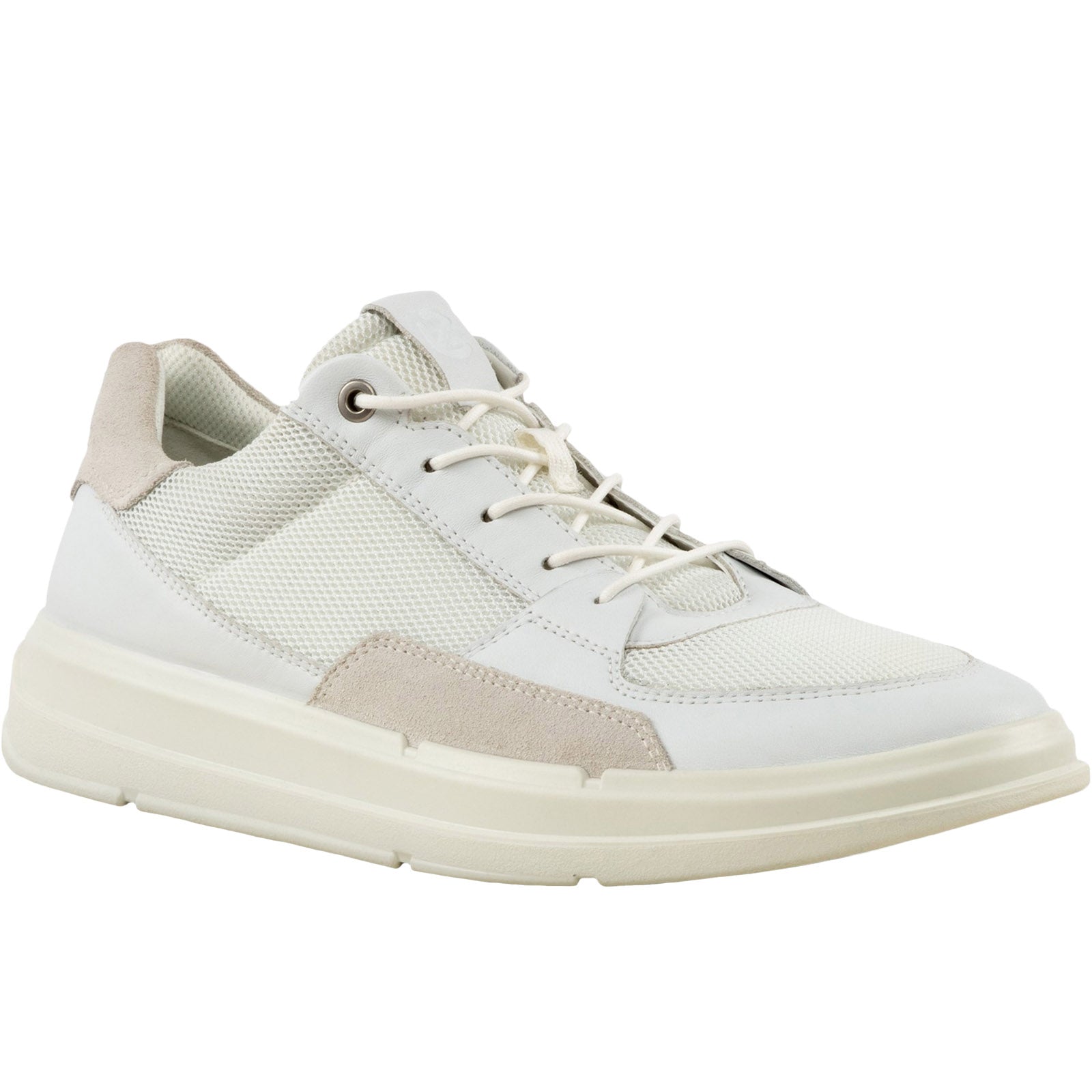 ECCO Mens Soft X Suede Trainers White/Shadow – Avenue 85