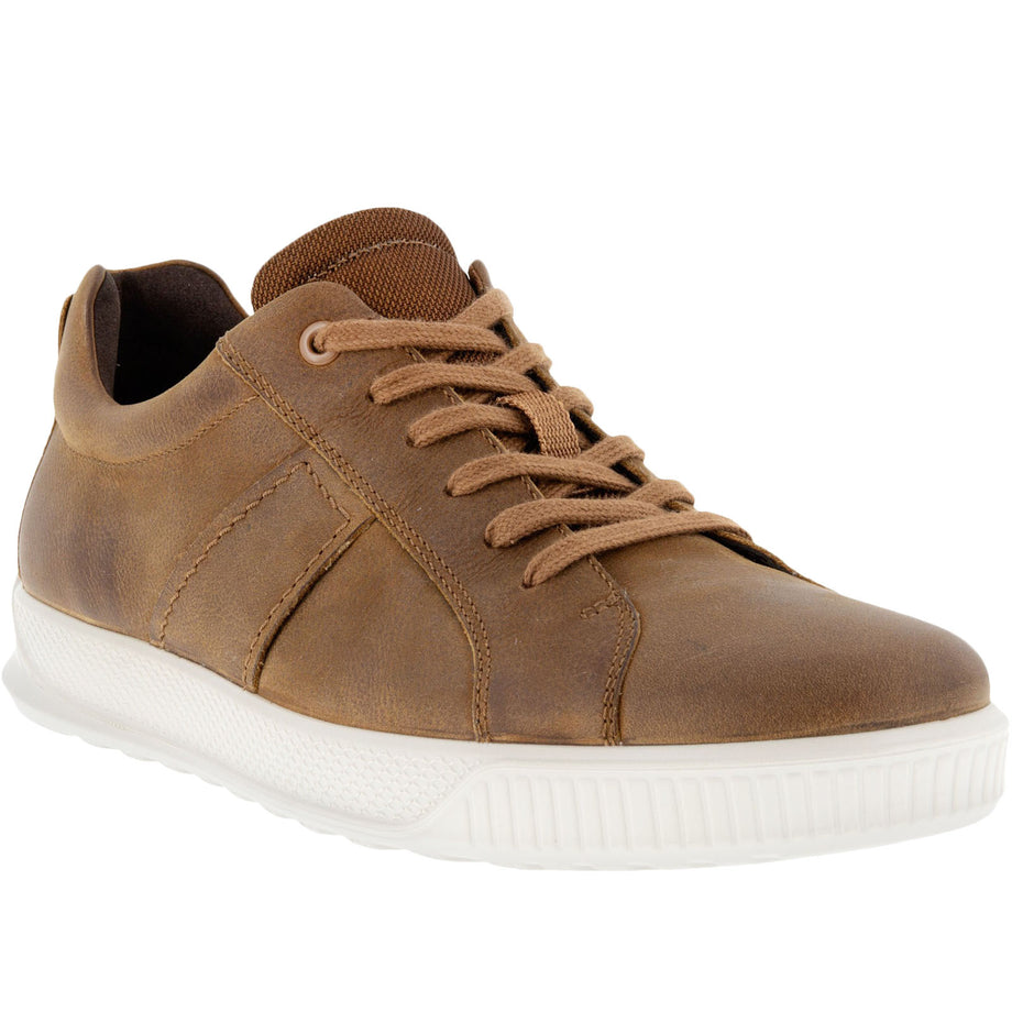 ECCO Mens Byway Leather Trainers Camel – Avenue 85