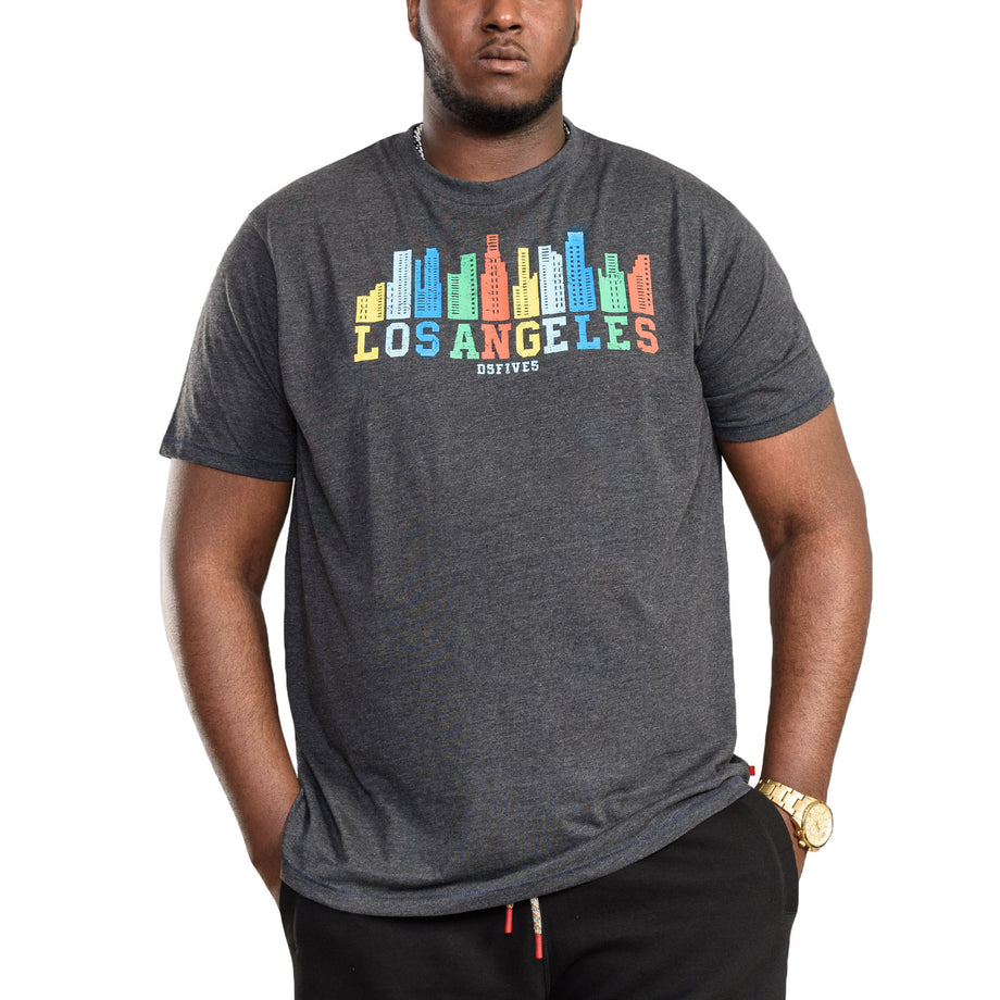 Duke D555 Mens Hemford Big Tall Los Angeles Skyline T-Shirt