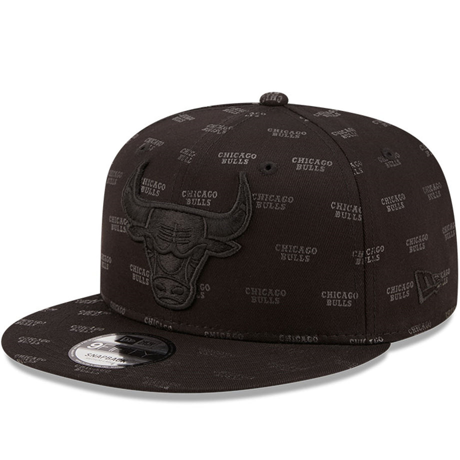 New Era Chicago Bulls NBA 9FIFTY Monogram AOP Baseball Cap Black