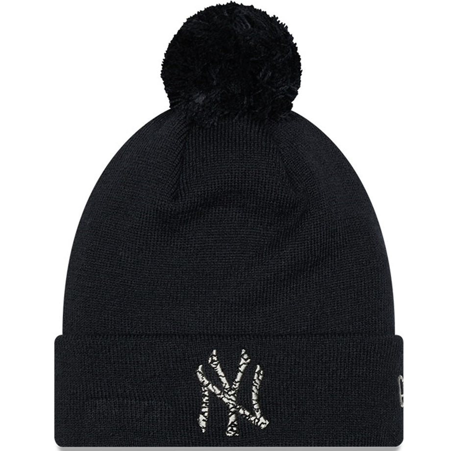 New Era Mens New York Yankees MLB Cuffed Infill Logo Bobble Hat