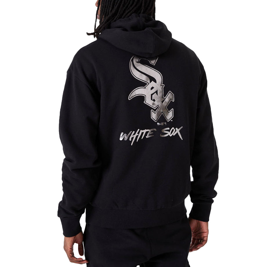 New Era Mens Chicago White Sox MLB Metallic Pullover Hoodie