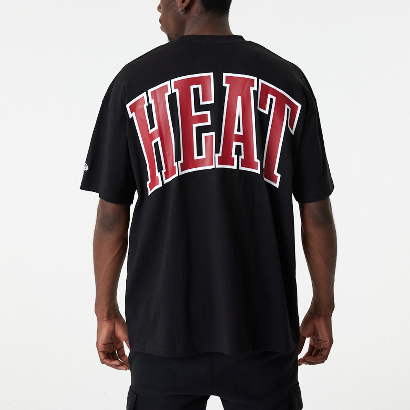 New Era NBA Miami Heat NBA Infill Logo Black Oversized T-Shirt