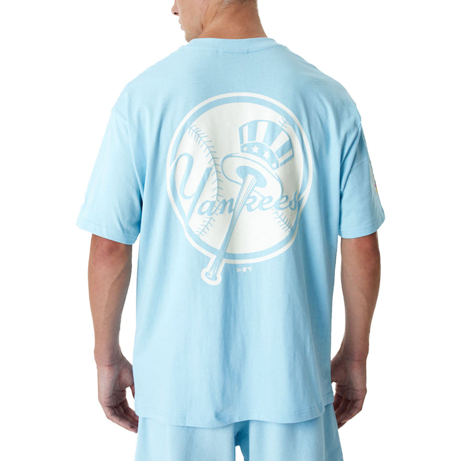 New Era New York Yankees MLB Pastel Oversized T-Shirt Blue
