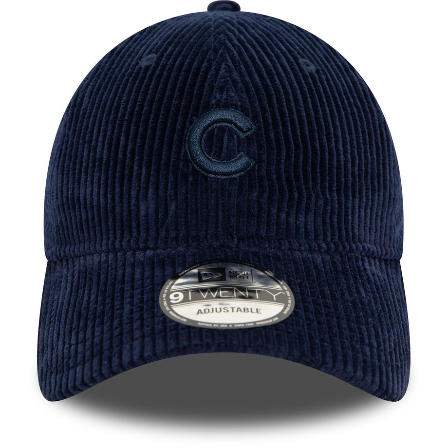 New Era Mens 9TWENTY Chicago Cubs Cord Strapback Cap Navy