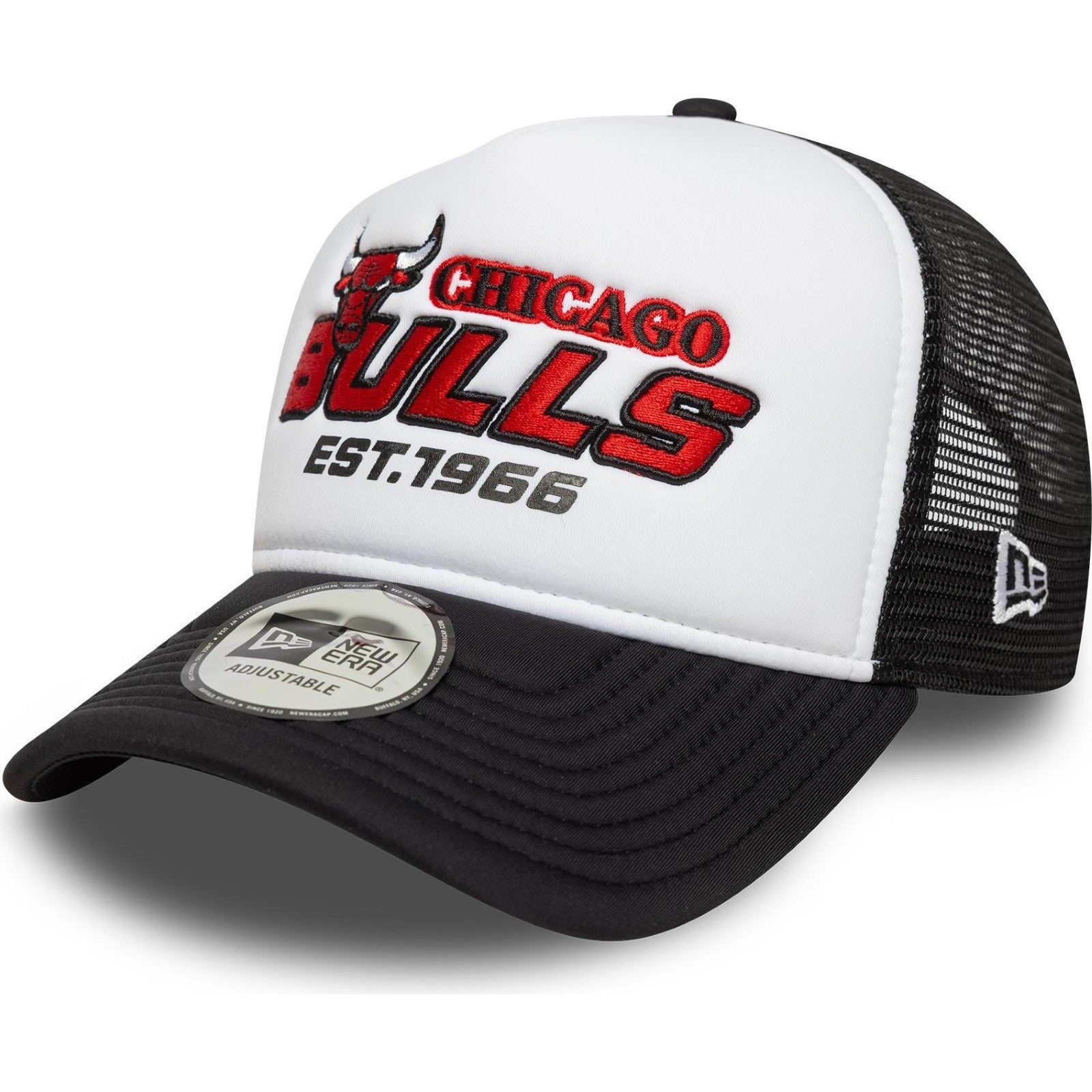 New Era Mens 9FORTY Chicago Bulls Trucker Cap Black One Size