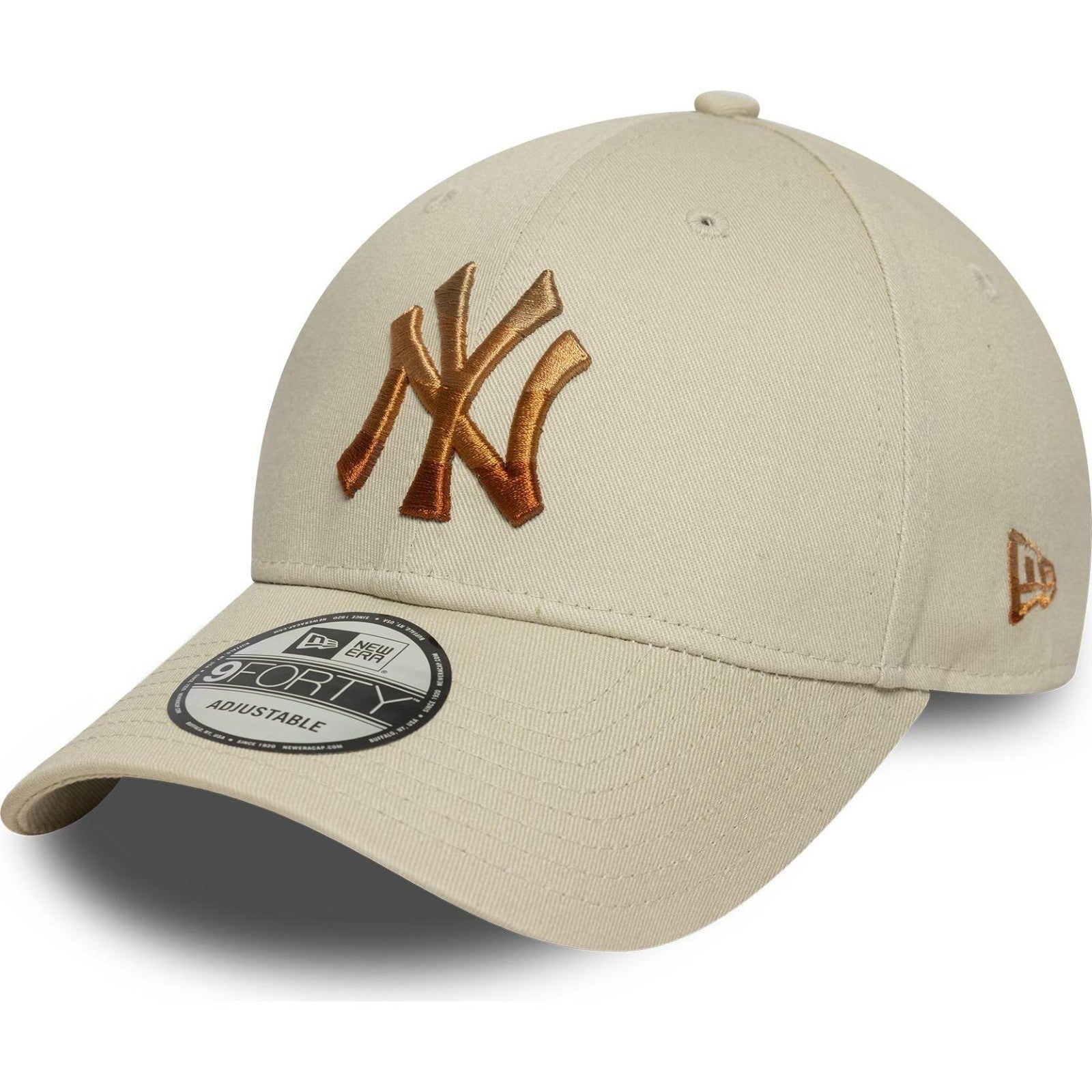 New Era Mens 9FORTY New York Yankees Baseball Cap Light Cream