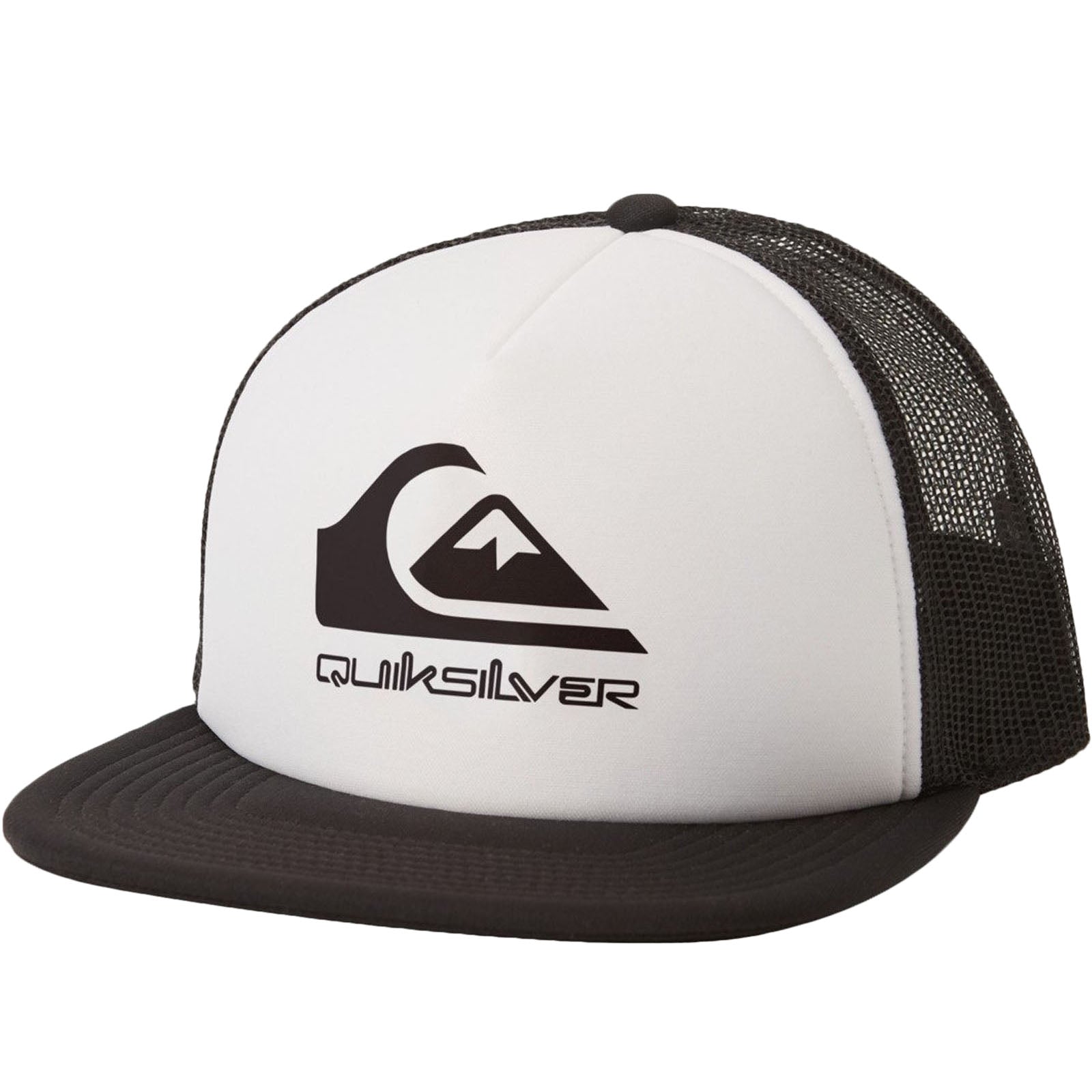 Quiksilver Mens Foamslayer Trucker Cap White/Black – Avenue 85