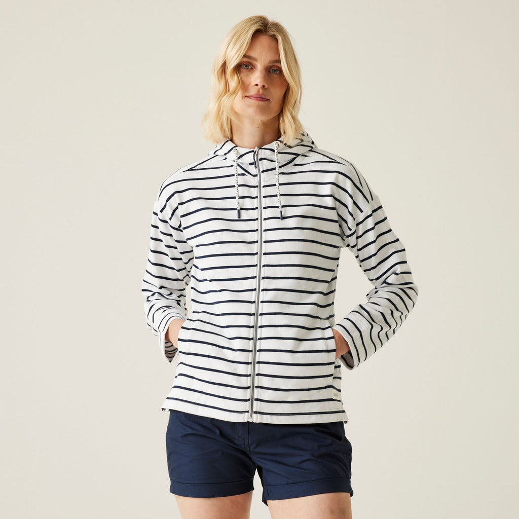 White/Navy Stripe