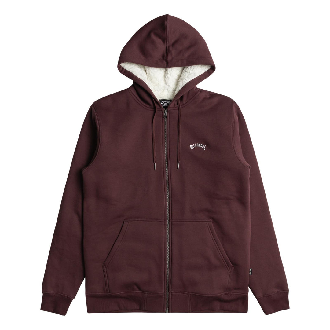 Billabong Mens Full Arch Sherpa Zip Up Fleece Lined Hoodie Hoody