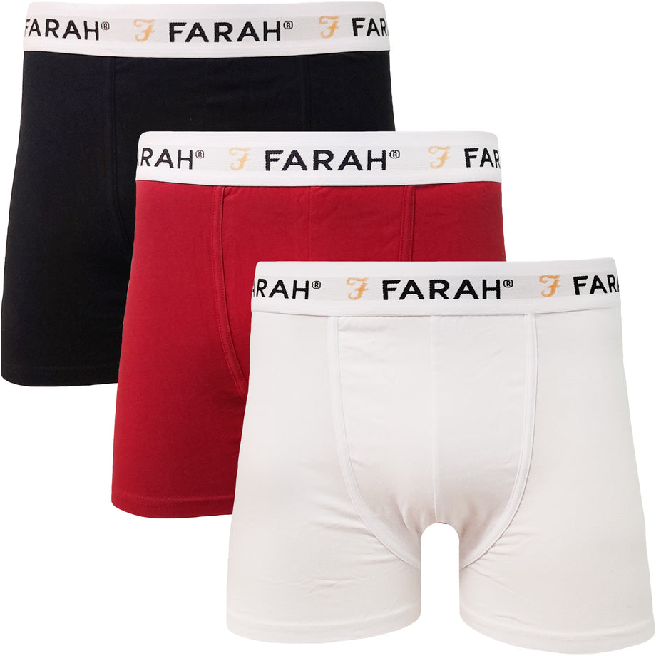 Farah Mens Sainz 3 Pack Boxer Shorts - Assorted – Avenue 85