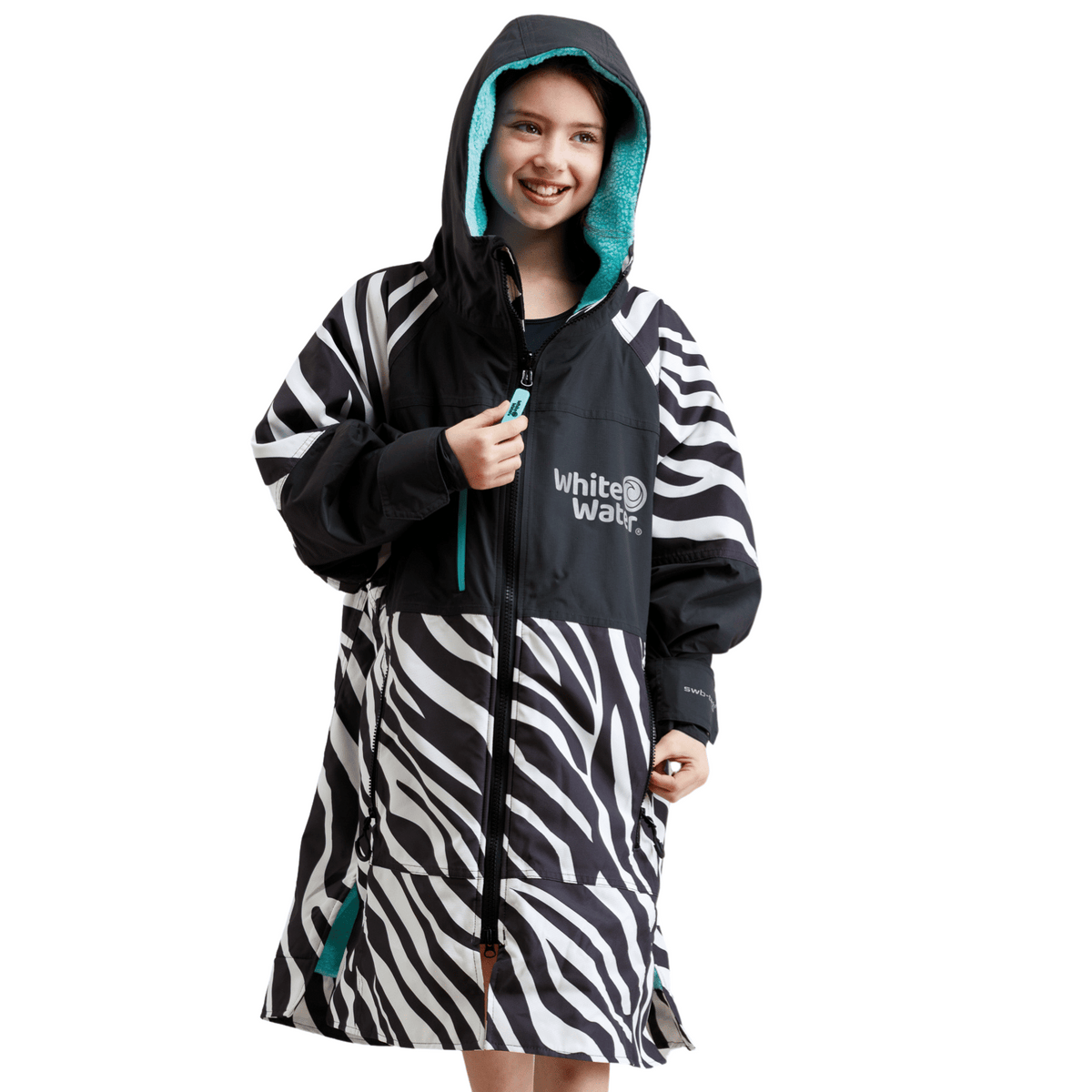 White Water Kids Hard Shell Limited Edition Changing Robe - Zebra - 7 ...