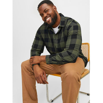 JACK & JONES heren Overhemd Jjegingham Twill Shirt L/S Noos, rood (Brick Red/Slim Fit), XL JACK & JONES heren Overhemd Jjegingham Twill Shirt L/S Noos, rood (Brick Red/Slim Fit), XL