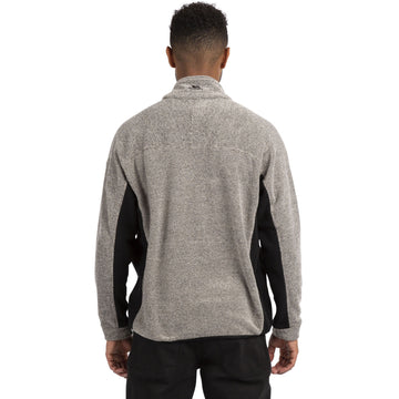 Mens Trespass Jynx Heavyweight Full Zip Fleece Jacket With Rib Effect - Warm Polyester Fleece