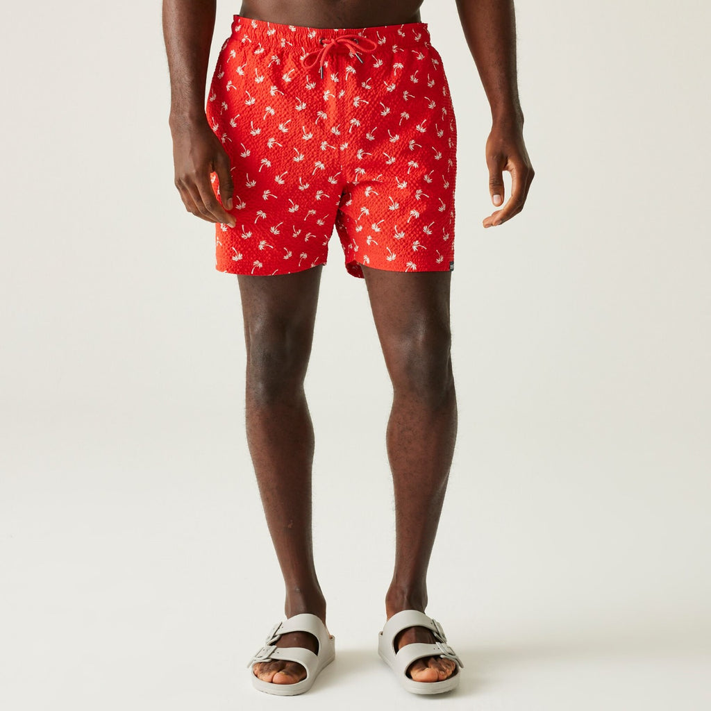 Poppy Red Palm Seersucker Co-ord