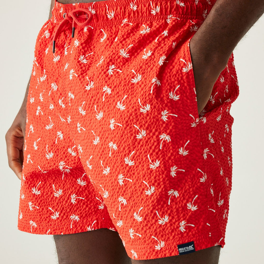 Poppy Red Palm Seersucker Co-ord