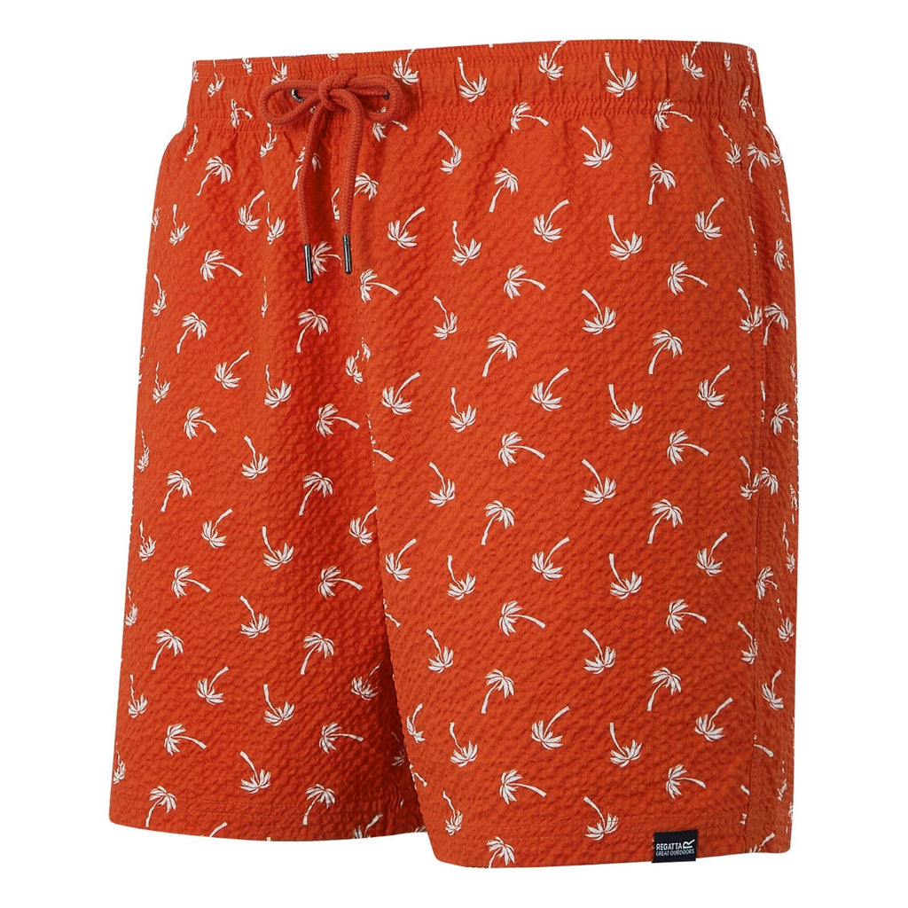 Poppy Red Palm Seersucker Co-ord