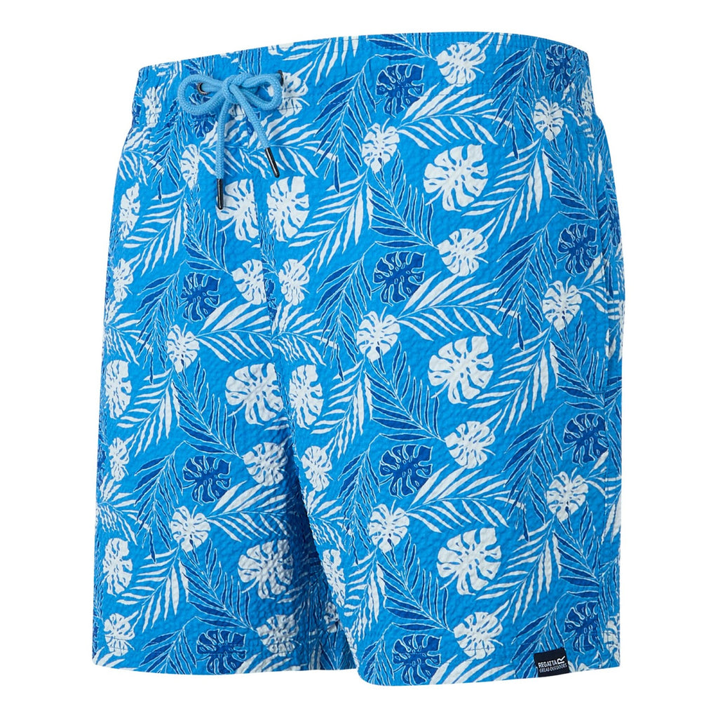 Elysium Blue Leaf Seersuck Coord