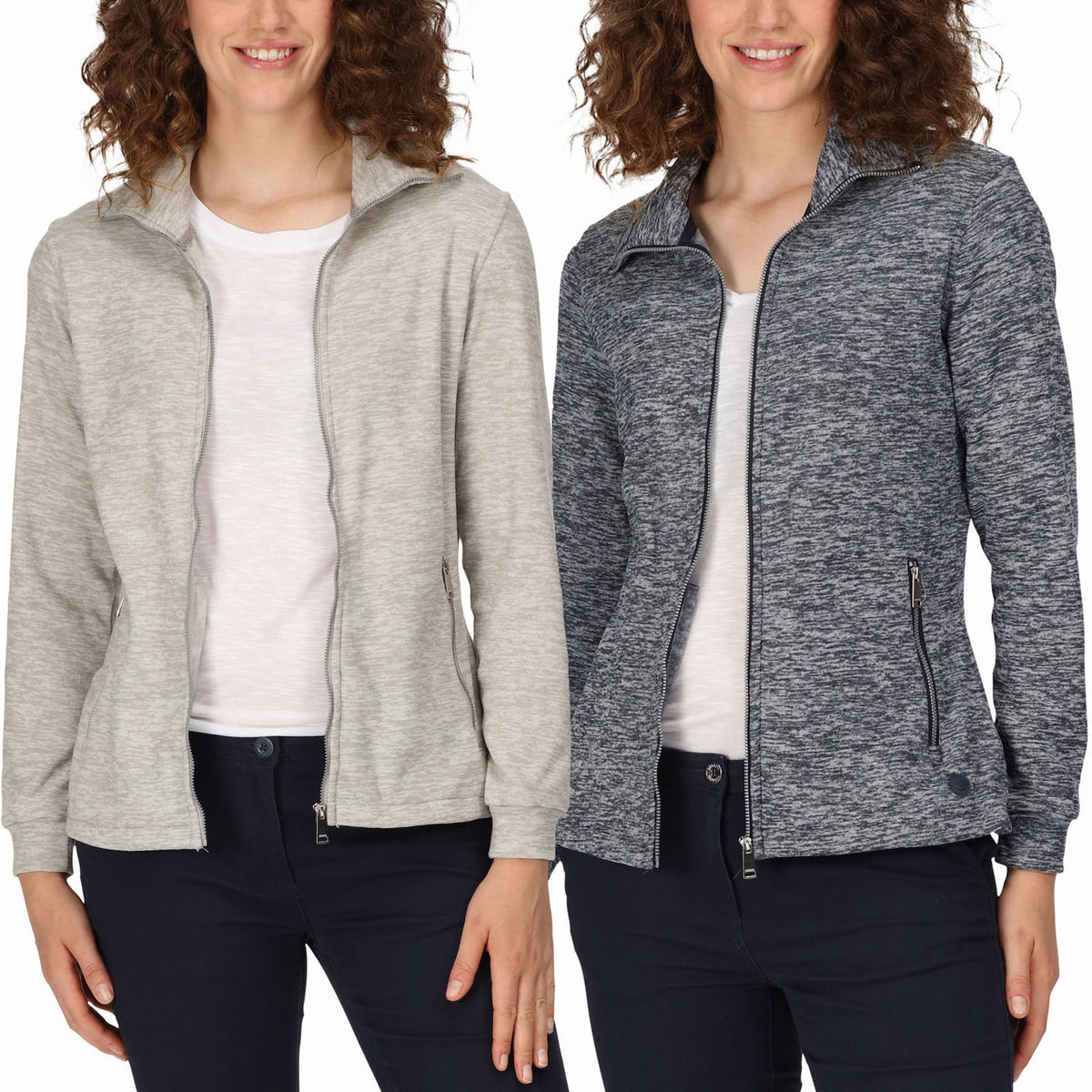 Regatta Womens Azaelia Full Zip Fleece Dark Grey Marl | Harts Of Stur - View #6