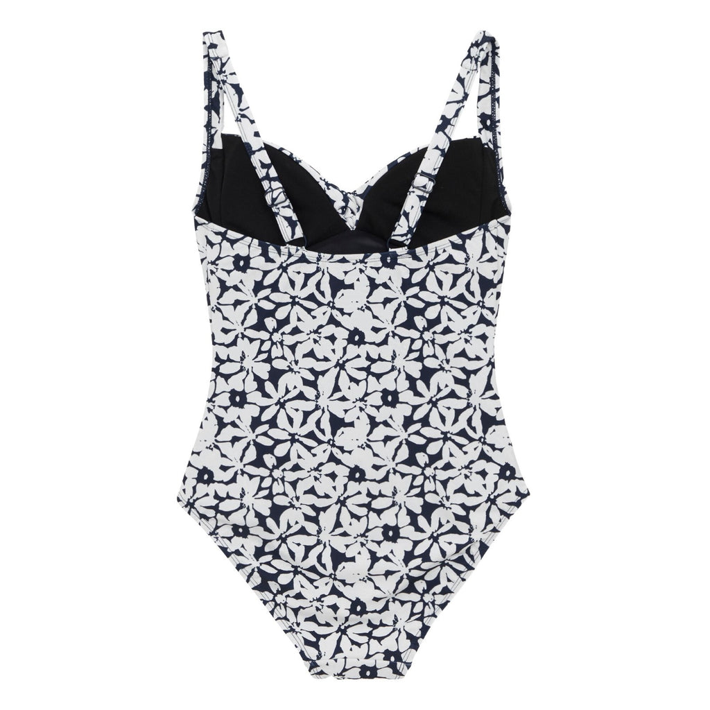 Navy/White Large Floral