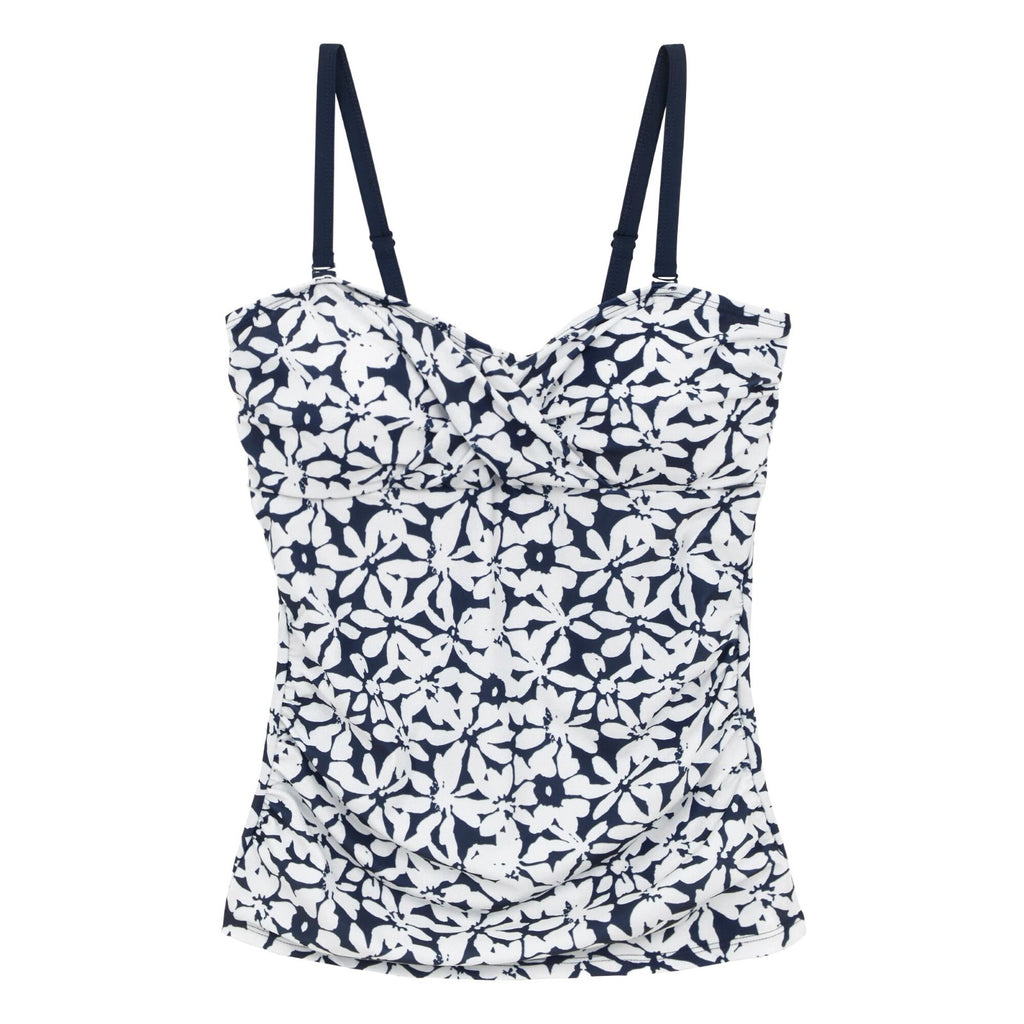 Navy/White Large Floral