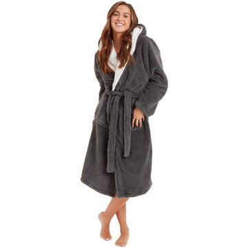 Snuggaroo Womens Soft Hooded Dressing Gown  Avenue 85
