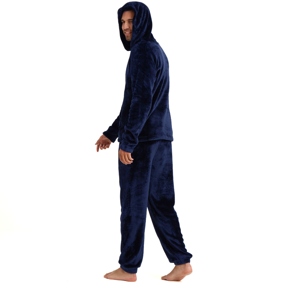 Snuggaroo Mens Soft Fleece Hooded Loungewear Set Avenue 85