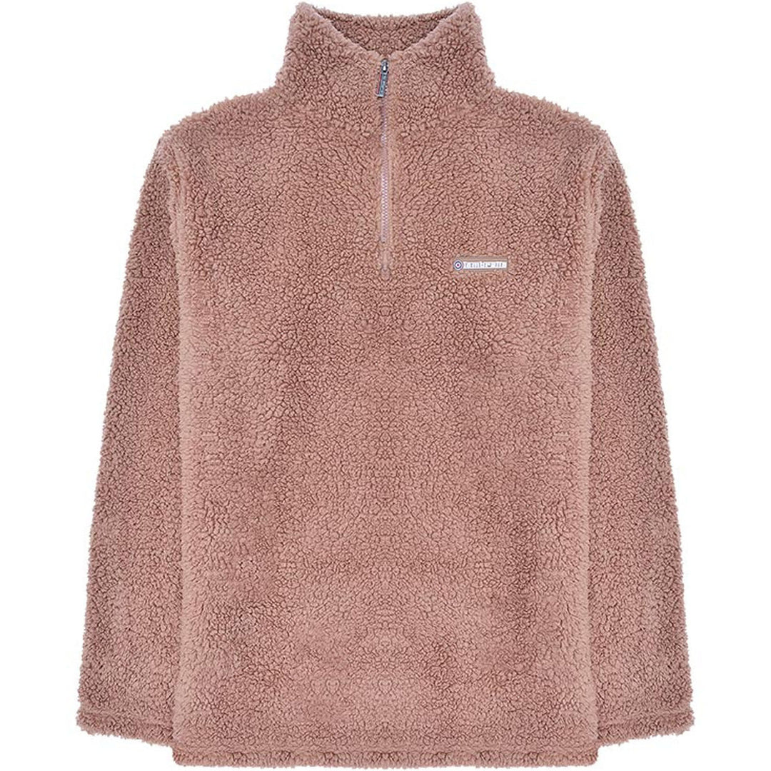 Fleece Jacket Sherpa Quarter Zip Pullover Pink Lambretta Mens