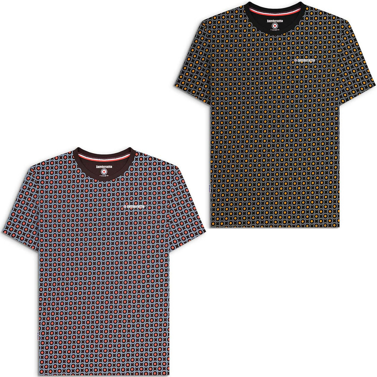 Lambretta Men's Target Graphic Short Sleeve T-Shirt - 100% Cotton Crewneck Tee