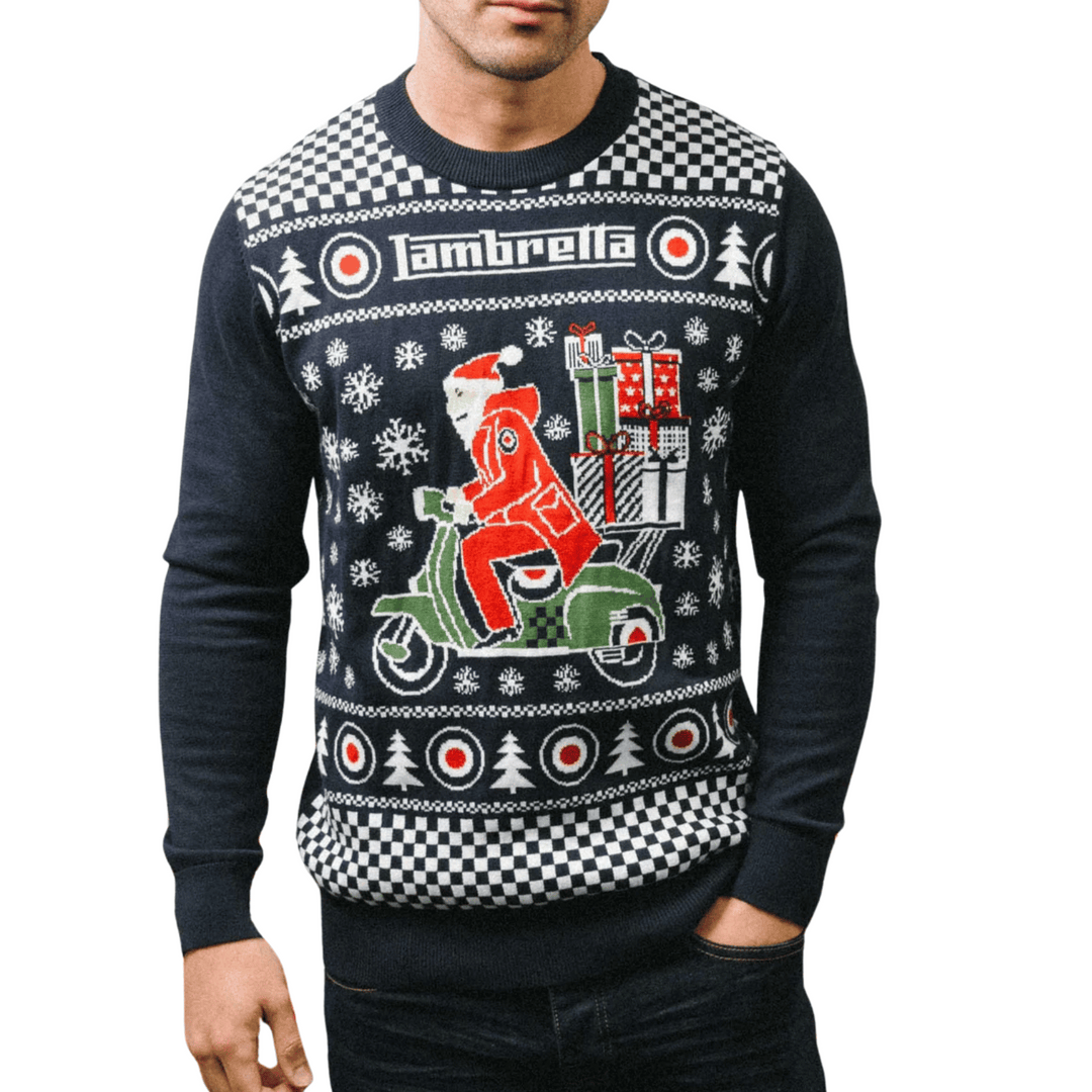 Navy christmas jumper mens best sale