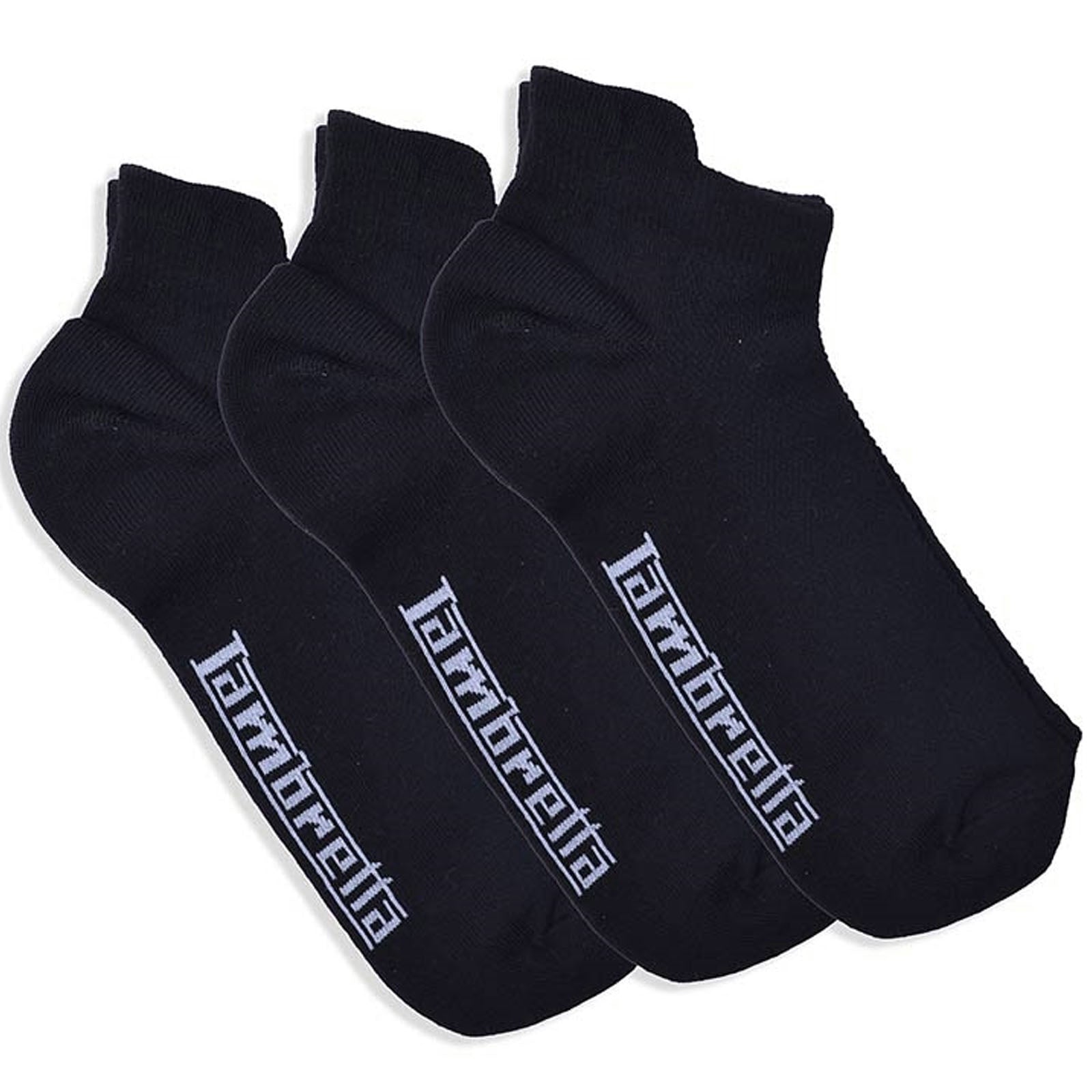 Lambretta Mens Pack Ankle Trainer Socks Black – Avenue 85