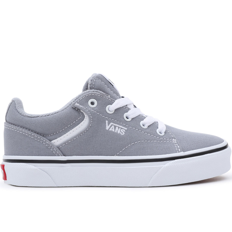 Vans Kids Seldan Retro Canvas Trainers Grey White Avenue 85