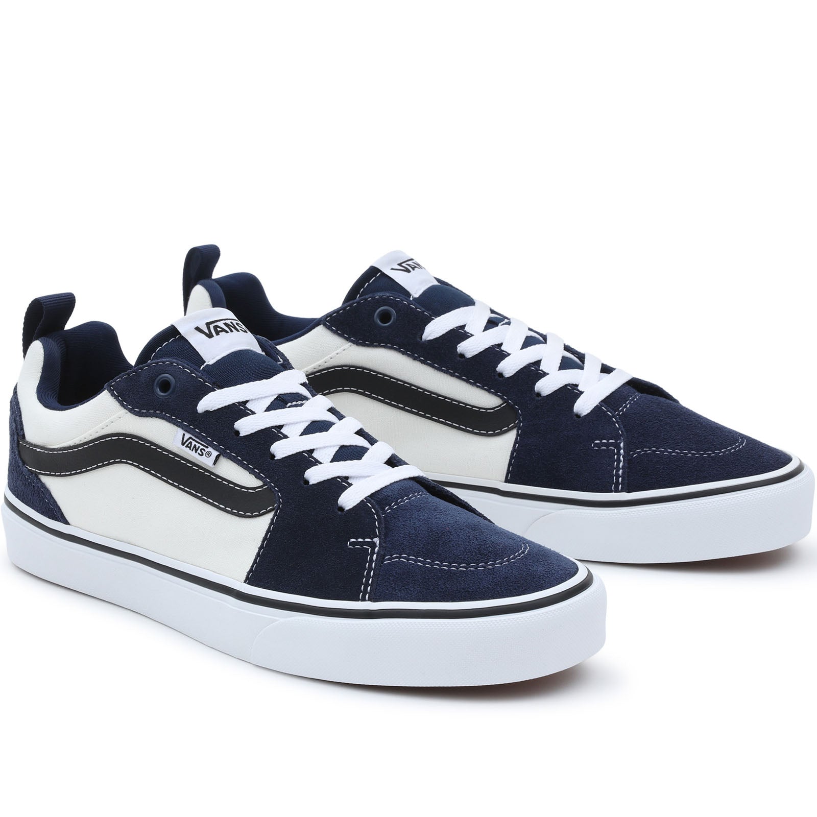 Vans Mens Filmore Suede Low Rise Lace Up Trainers Dress Blue