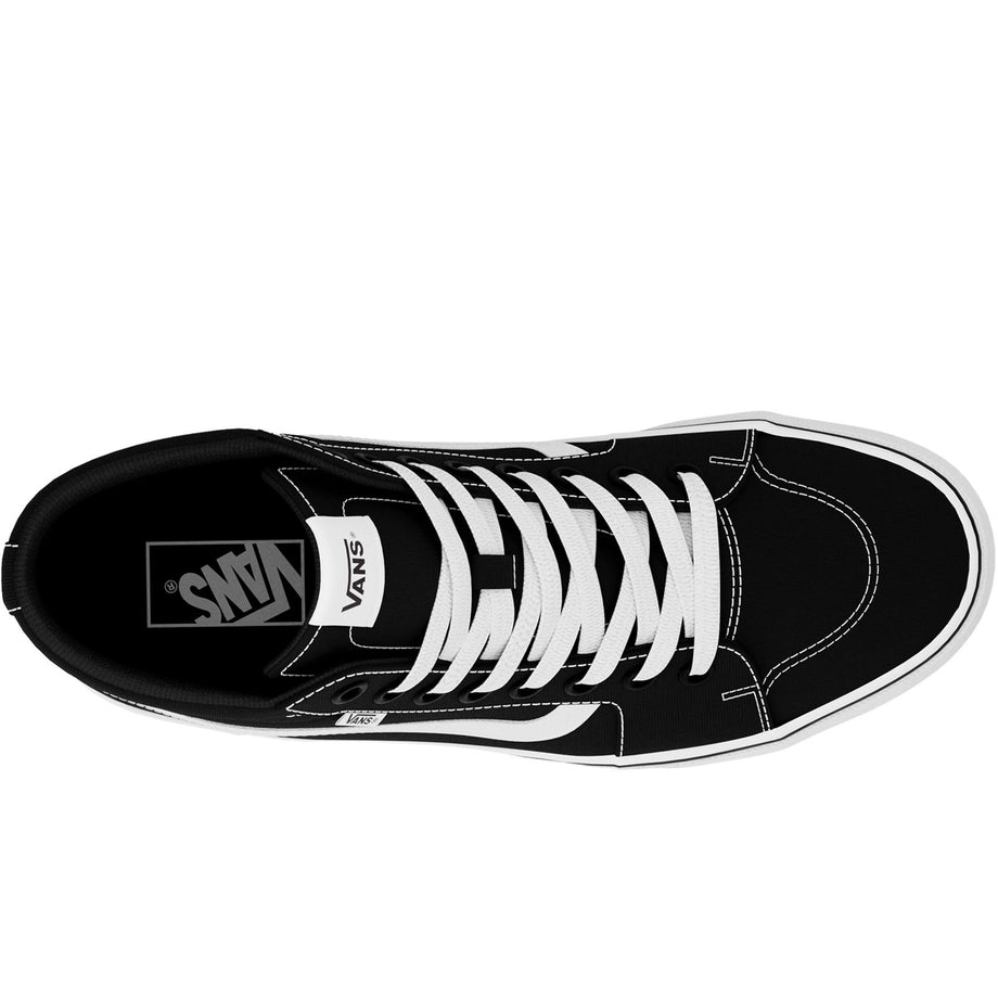 Vans Womens Filmore HI High Top Canvas Trainers Black White Avenue 85