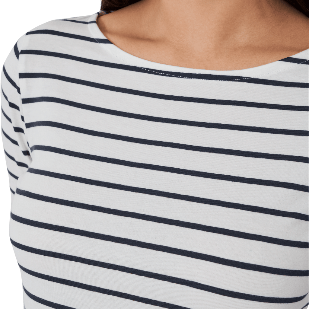 White / Navy Stripe