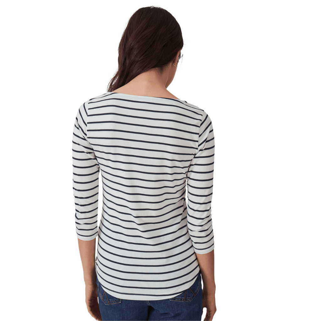 White / Navy Stripe