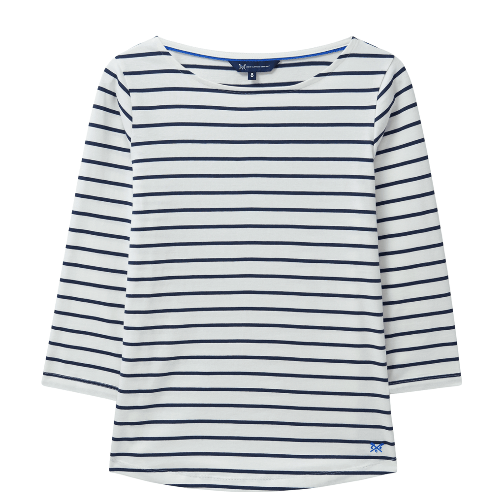 White / Navy Stripe