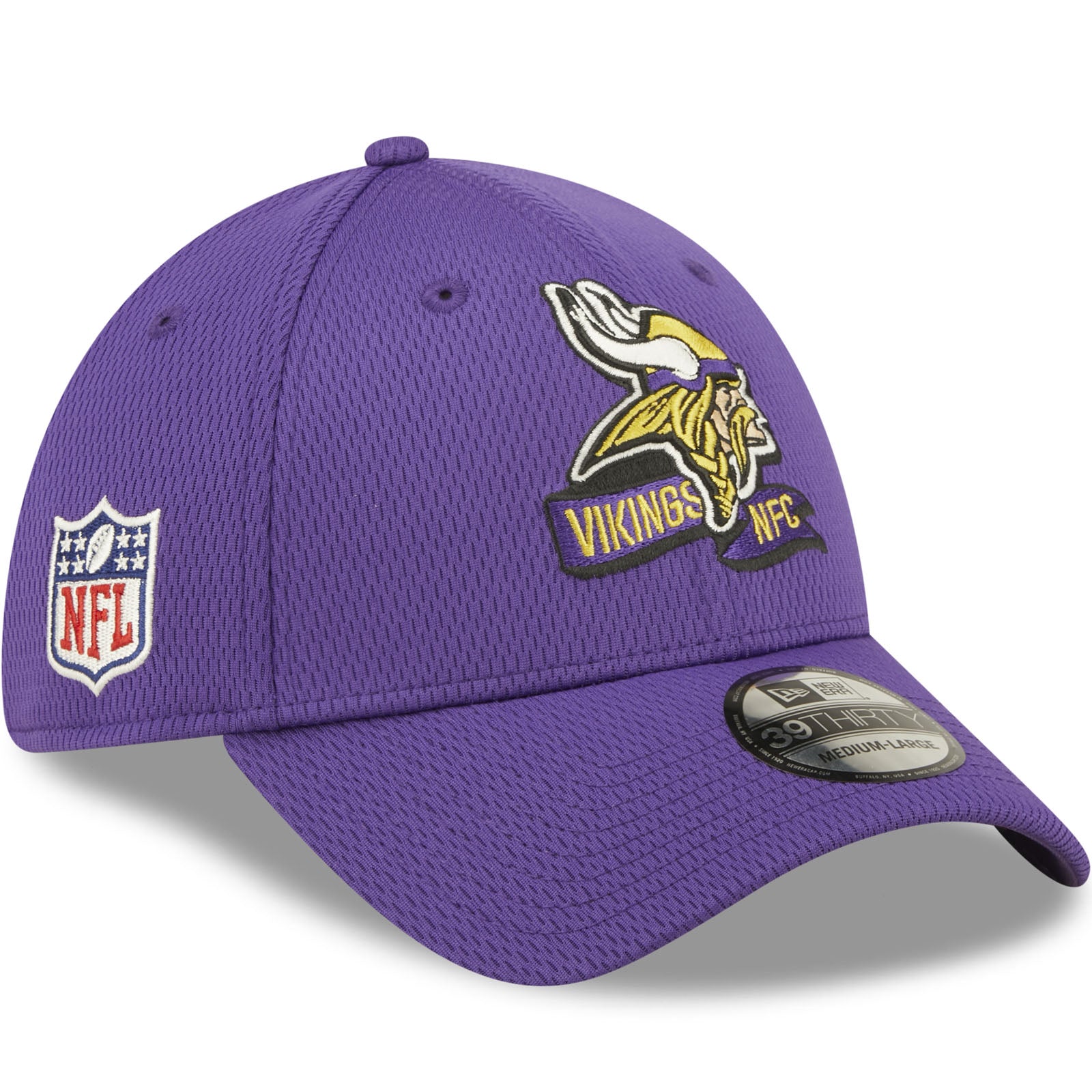 New Era Minnesota Vikings Purple Coach NFL Sideline 2022 39THIRTY Stretch Hat