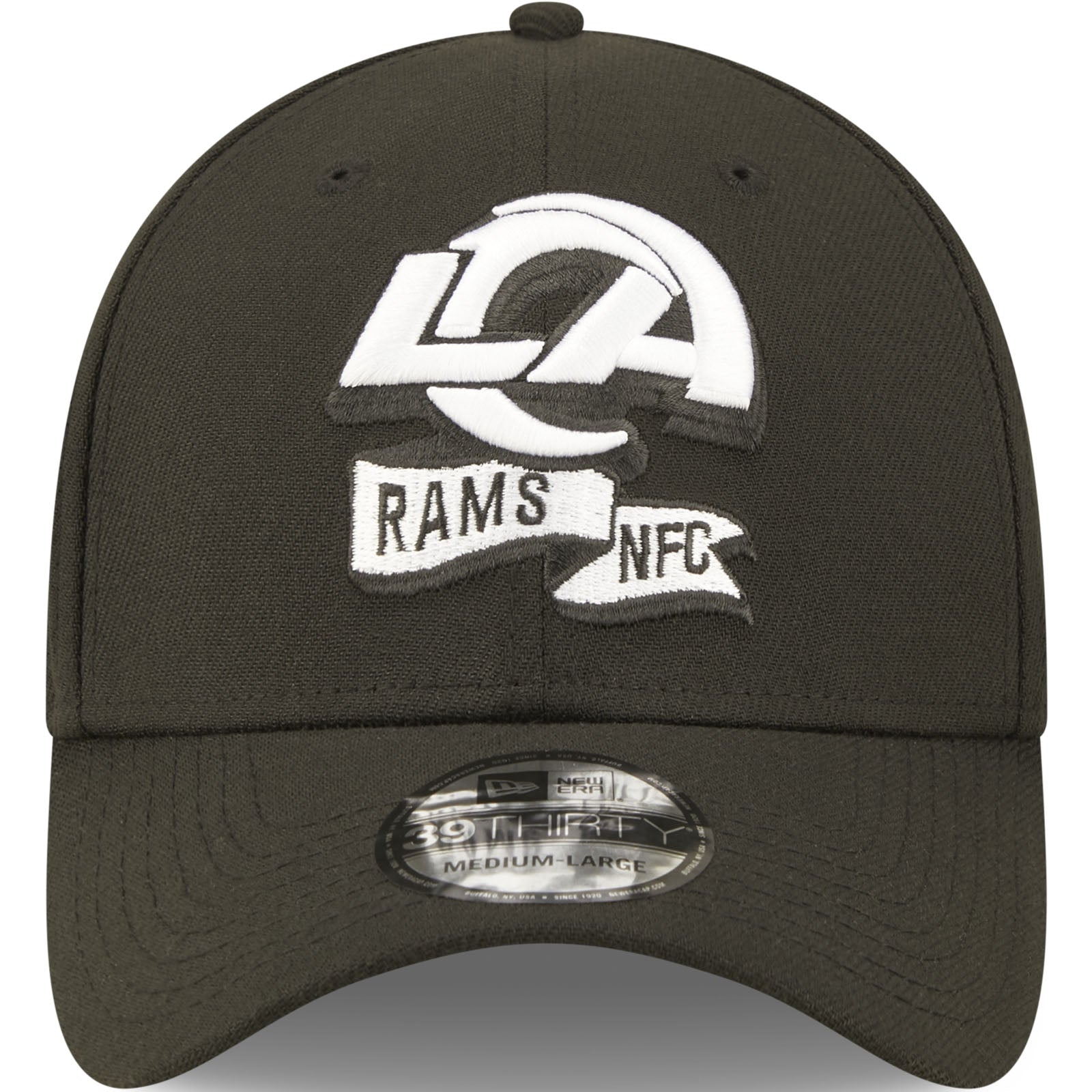 New Era Los Angeles Rams NFL 2022 Sideline 39THIRTY Baseball Cap Hat - Black L/XL