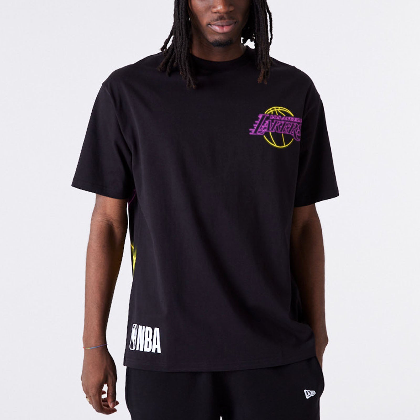 LA Lakers Neon Oversized Black Hoodie