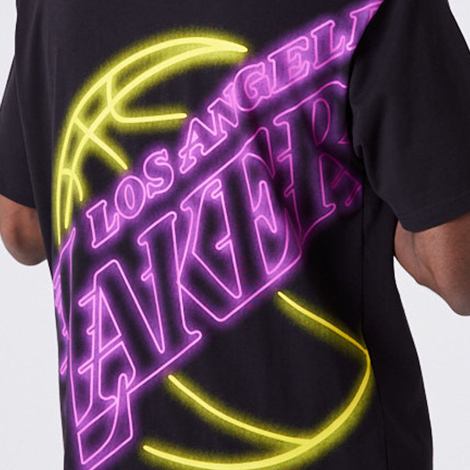 T-Shirt New Era Team Logo Oversized NBA Los Angeles Lakers - Black