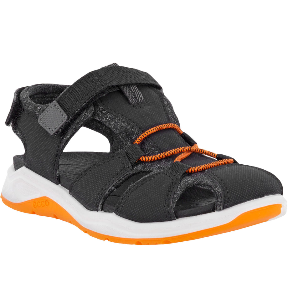 ECCO Kids X Trinsic Hook Loop Sandals Black Avenue 85