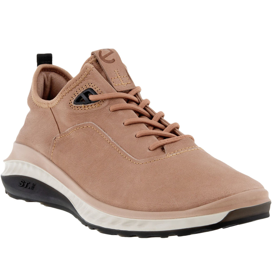 ECCO Mens ST.360 Leather Elastic Lacing Trainers Morel Avenue 85