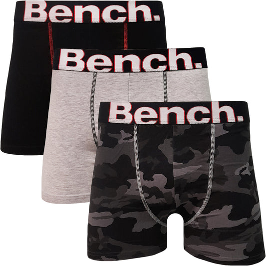 Bench Mens Dolby 3 Pack Boxer Shorts - Assorted